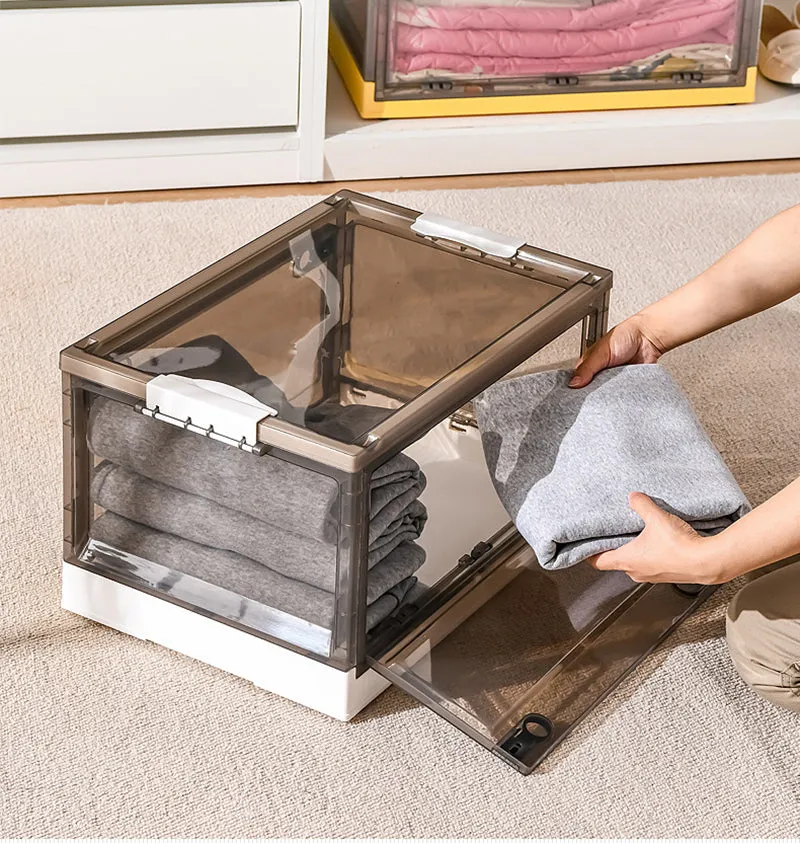 105L Closets Foldable Stackable Storage Box