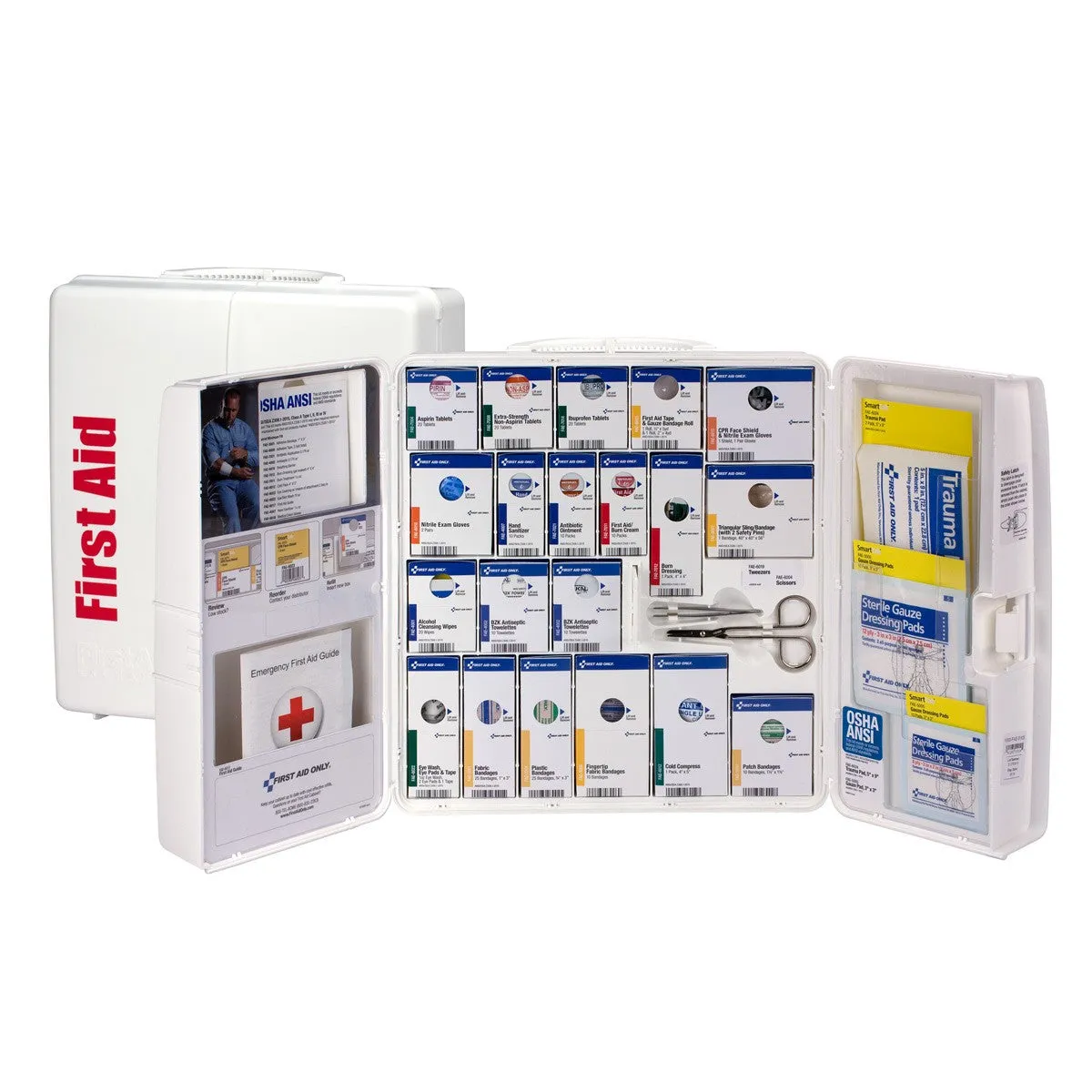 50 Person Large Plastic SmartCompliance First Aid Cabinet With Medications - W-90608