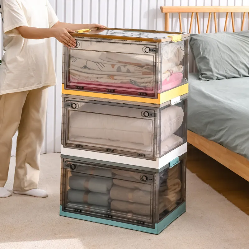 55L Closets Foldable Stackable Storage Box