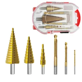 6Pcs Step Drill Bit Set