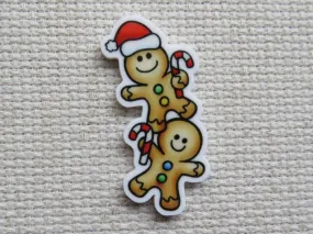 A Pair of Gingerbread People Needle Minder, Cover Minder, Magnet