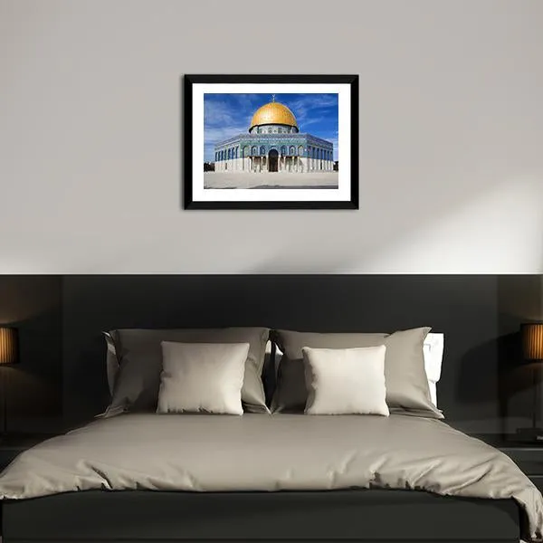 Al Aqsa Mosque In Jerusalem Under Clear Sky Canvas Wall Art