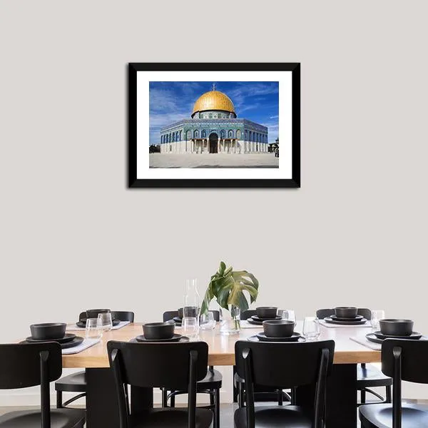 Al Aqsa Mosque In Jerusalem Under Clear Sky Canvas Wall Art