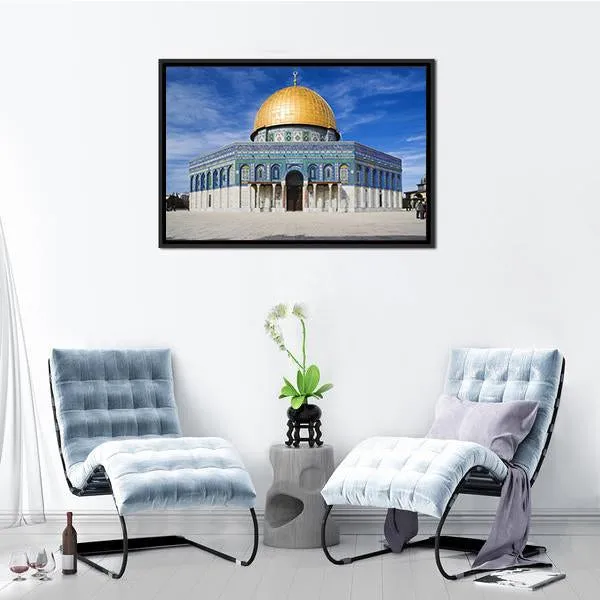 Al Aqsa Mosque In Jerusalem Under Clear Sky Canvas Wall Art