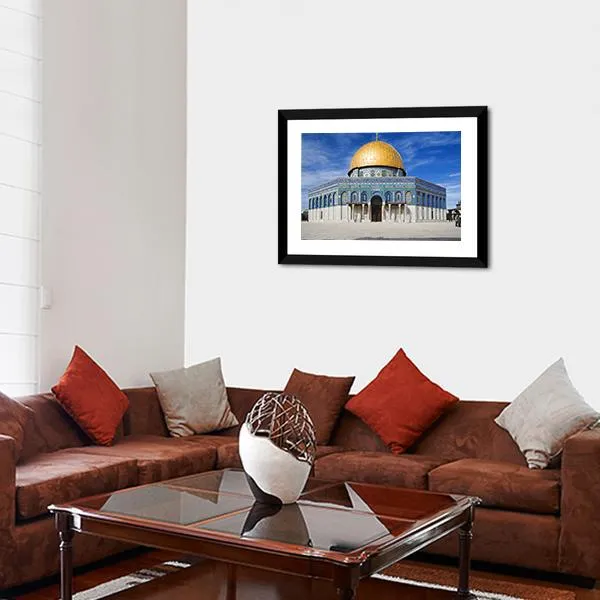 Al Aqsa Mosque In Jerusalem Under Clear Sky Canvas Wall Art