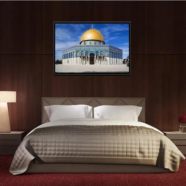 Al Aqsa Mosque In Jerusalem Under Clear Sky Canvas Wall Art