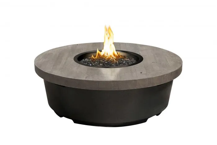 American Fyre Designs Reclaimed Wood Contempo Round Fire Table