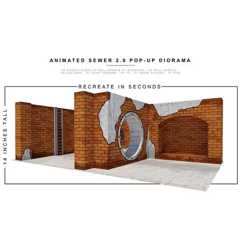 Animated Sewer 2.0 Pop-Up 1:12 Scale Diorama - Extreme Sets