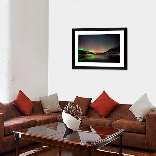 Arctic Night Aurora Borealis Canvas Wall Art