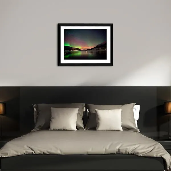 Arctic Night Aurora Borealis Canvas Wall Art