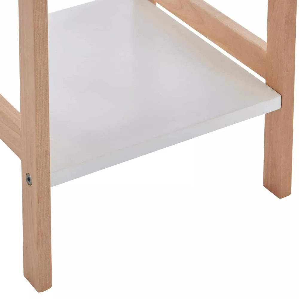 ARLA Bathroom Shelf Unit With Birchwood Frame