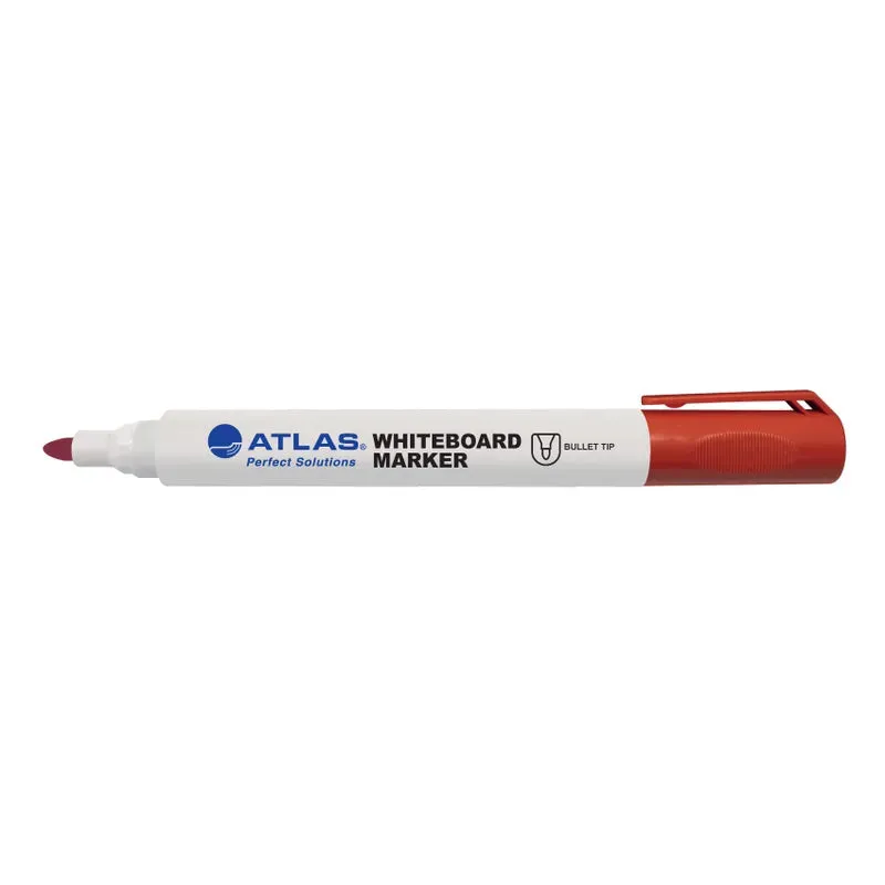 Atlas Bullet Whiteboard Marker Pack Red