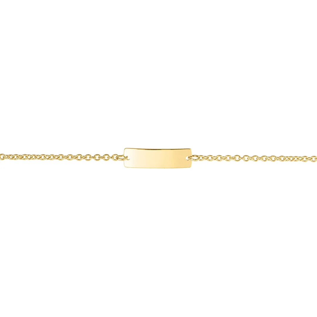 Baby 14K Yellow Gold ID Bracelet