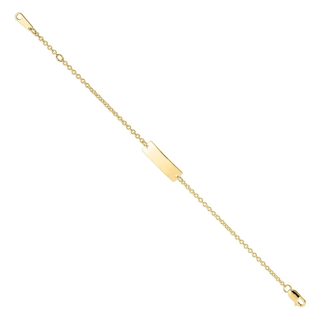 Baby 14K Yellow Gold ID Bracelet