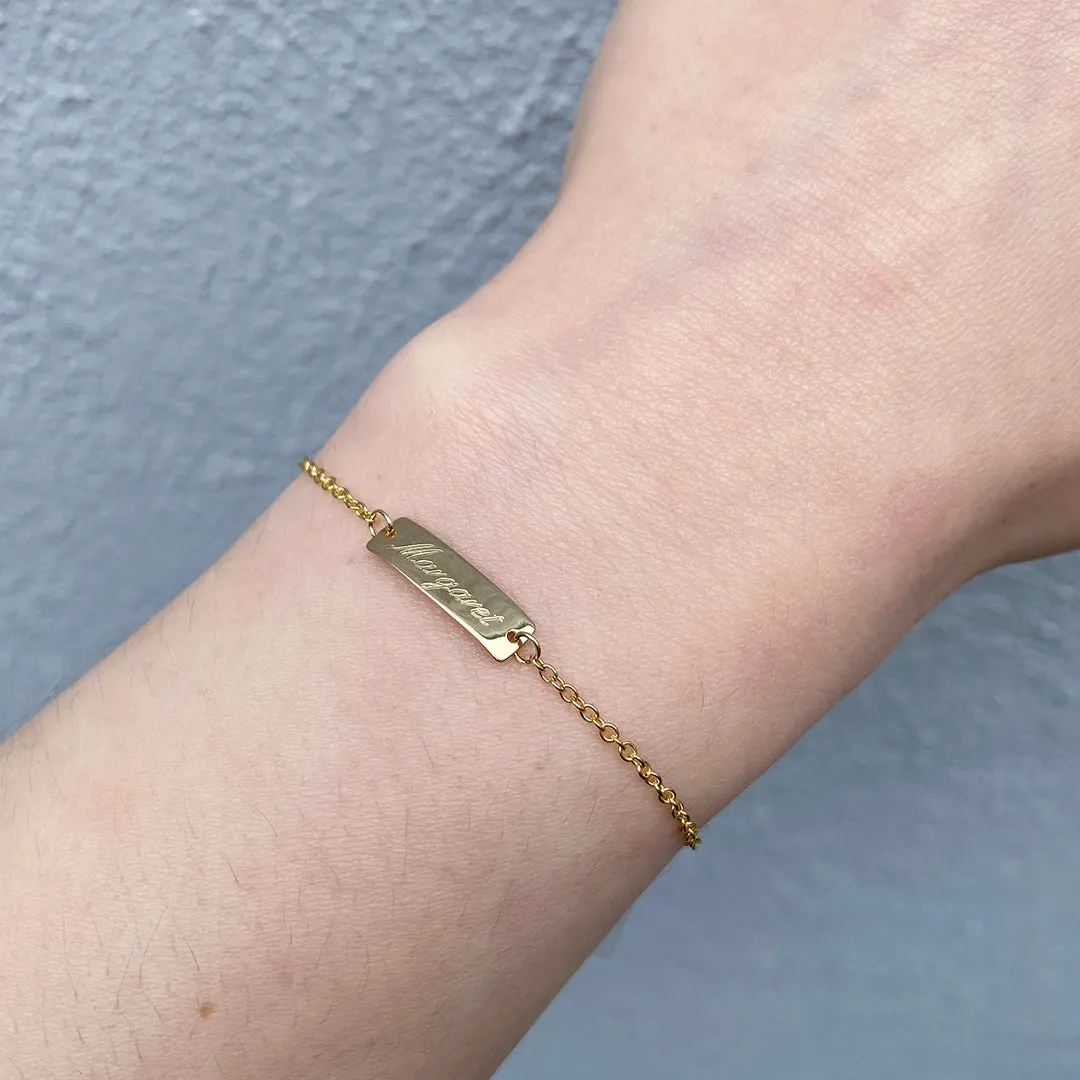 Baby 14K Yellow Gold ID Bracelet