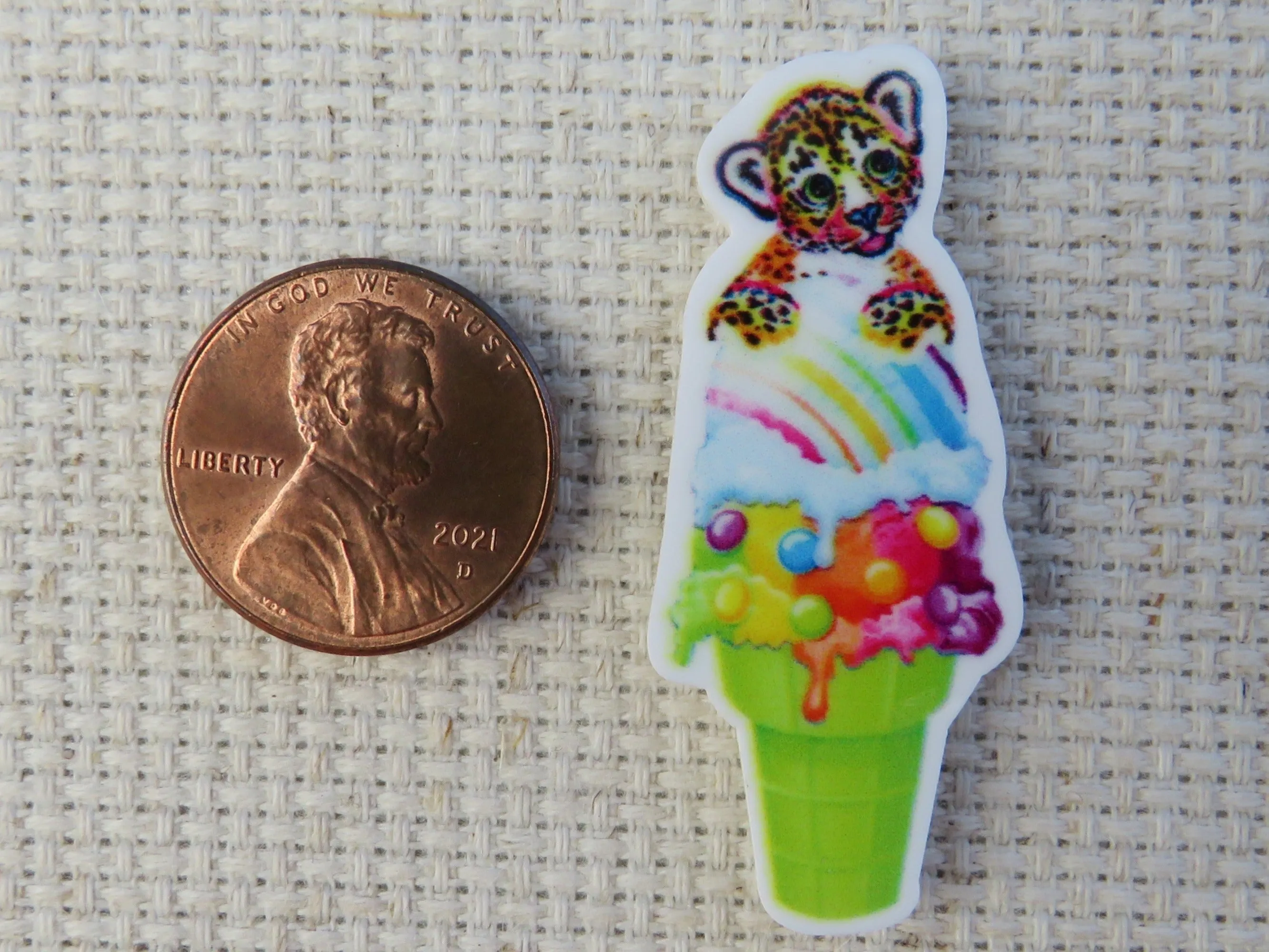 Baby Jaguar on an Ice Cream Cone Needle Minder, Cover Minder, Magnet LAST ONE!