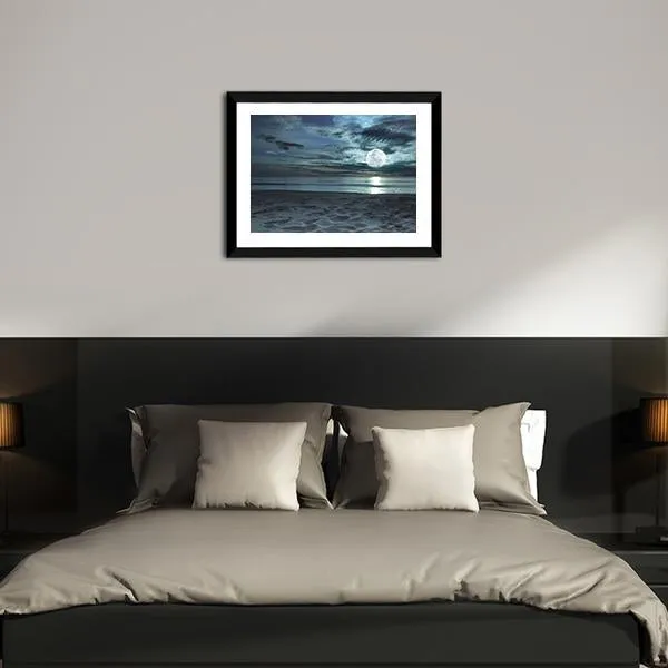 Beach At Twilight Time Canvas Wall Art