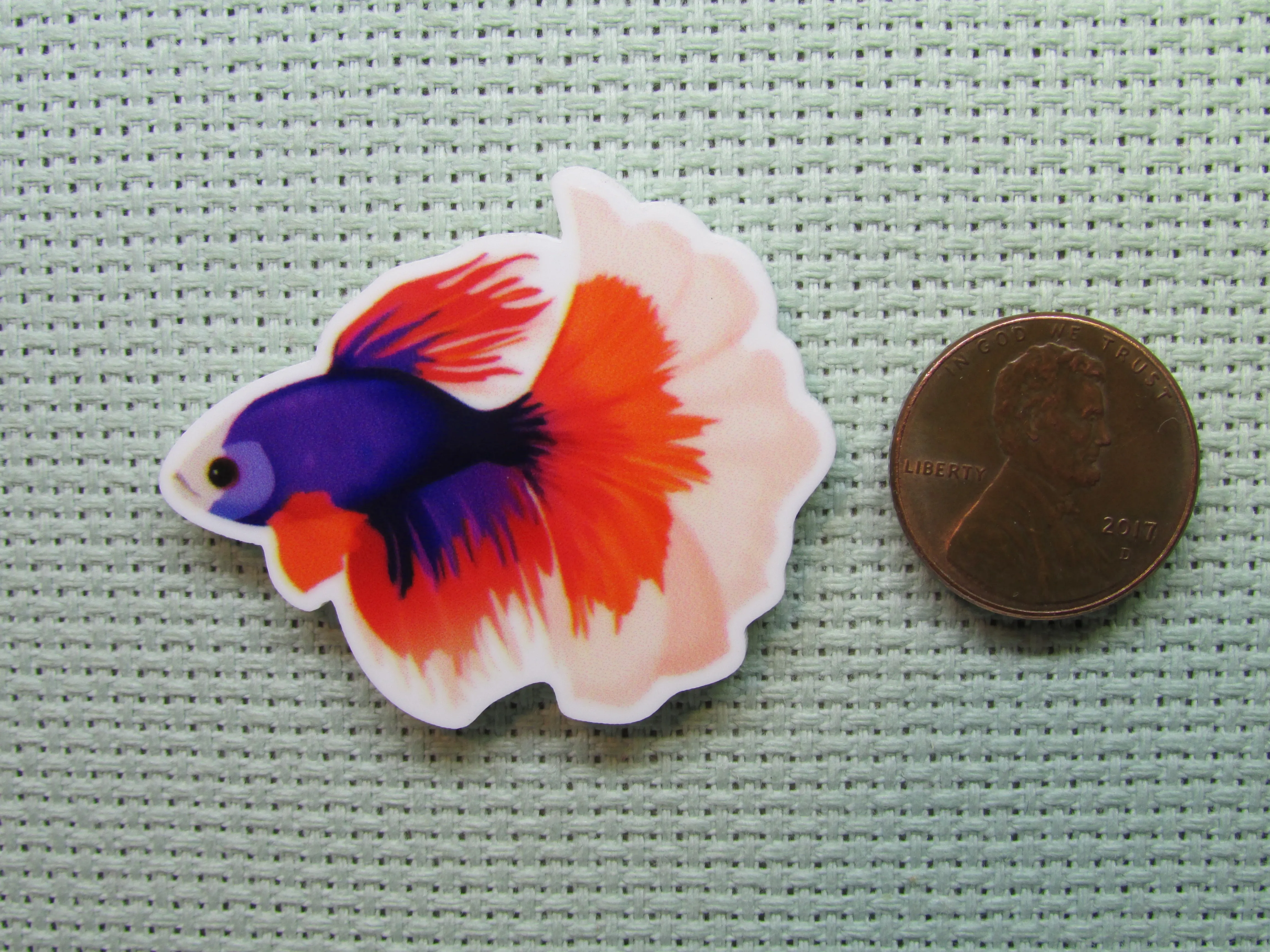 Beautiful Betta Fish Needle Minder, Cover Minder, Magnet