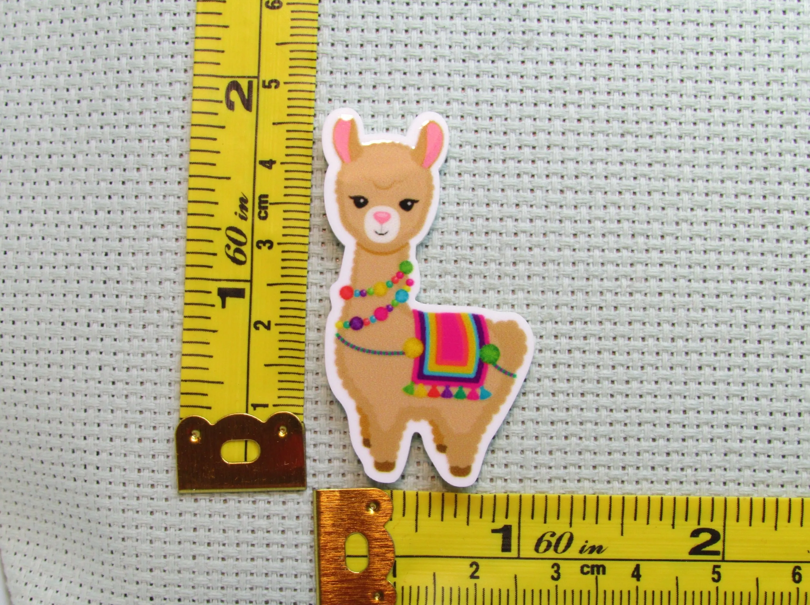 Beige Llama Needle Minder, Cover Minder, Magnet