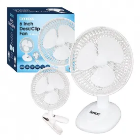 Benross 6 inch 2in1 Clip/Desk Fan