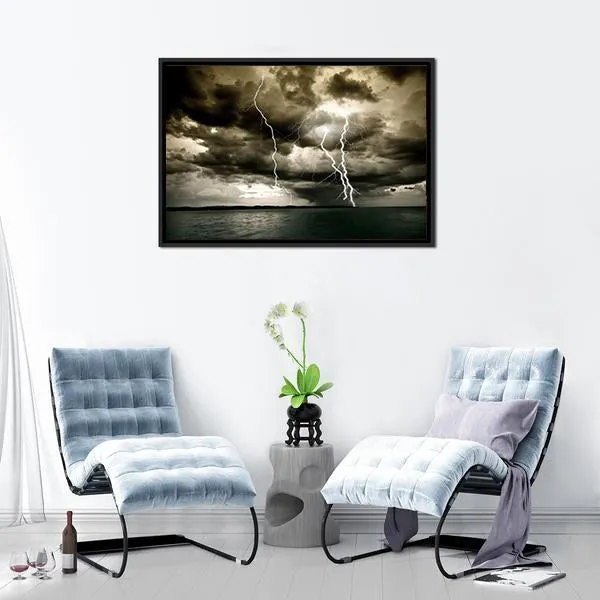 Big Thunderbolt Canvas Wall Art