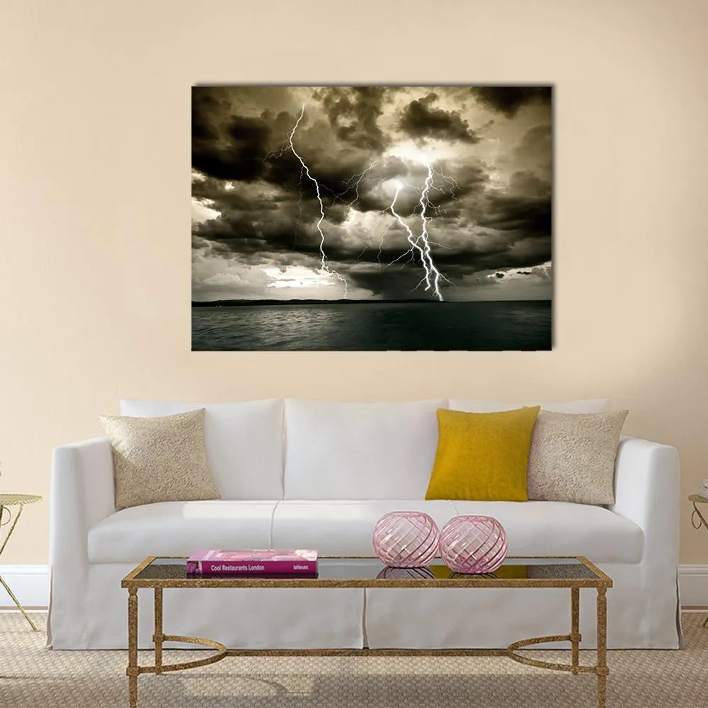 Big Thunderbolt Canvas Wall Art