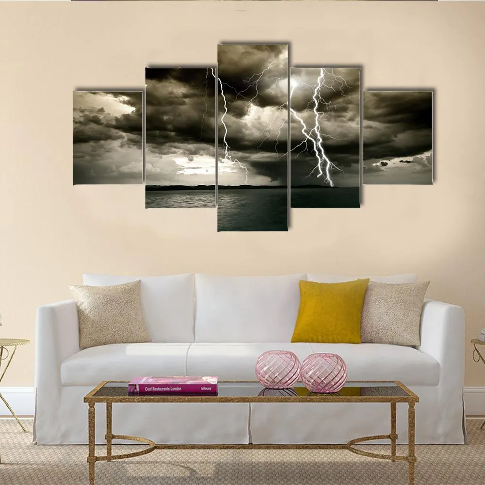 Big Thunderbolt Canvas Wall Art