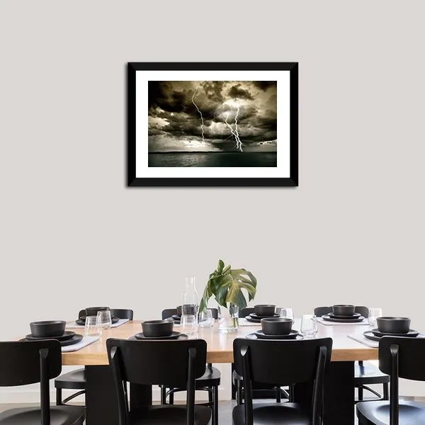 Big Thunderbolt Canvas Wall Art