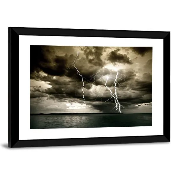 Big Thunderbolt Canvas Wall Art