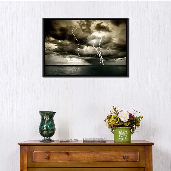 Big Thunderbolt Canvas Wall Art