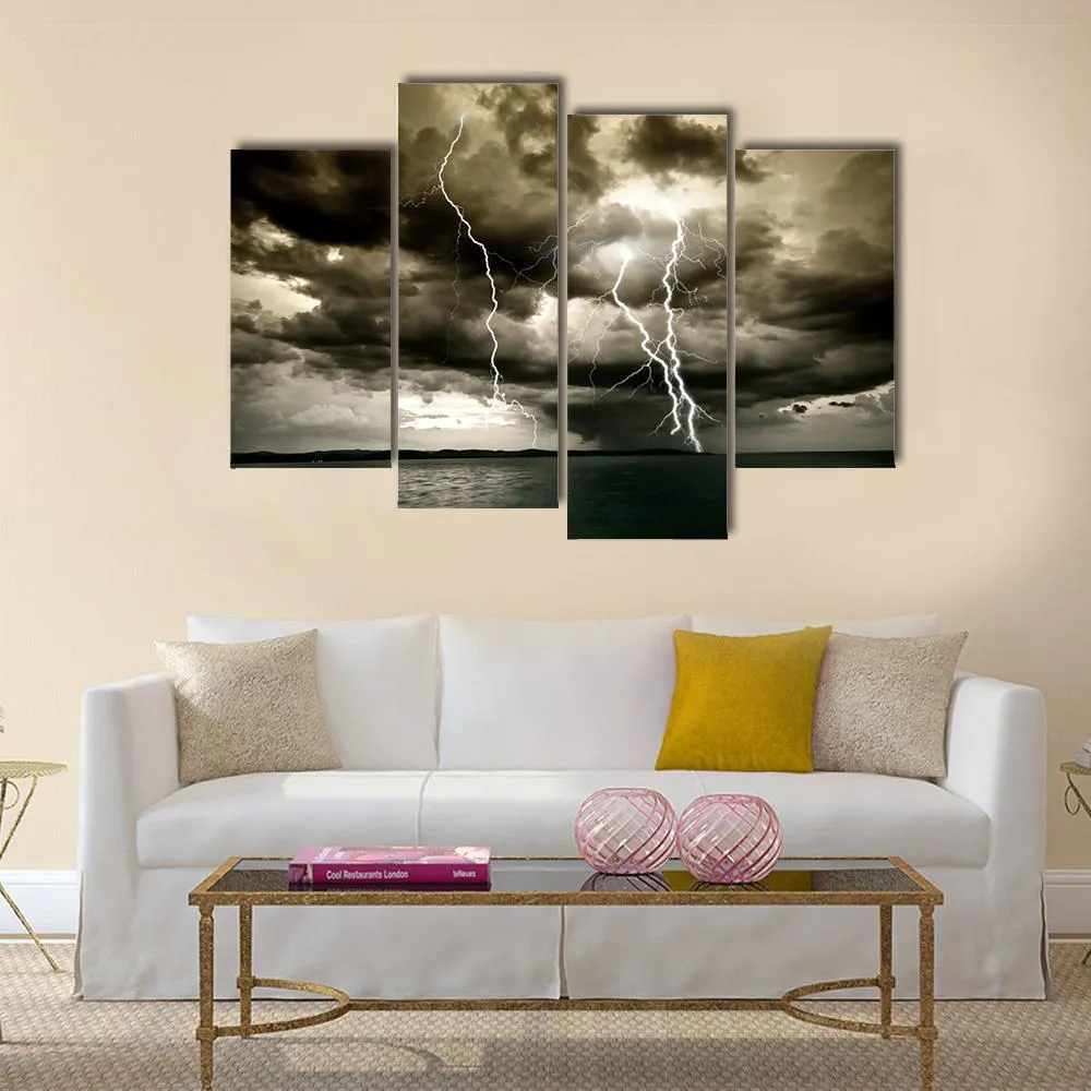 Big Thunderbolt Canvas Wall Art