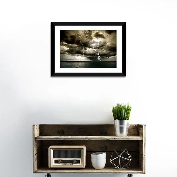 Big Thunderbolt Canvas Wall Art