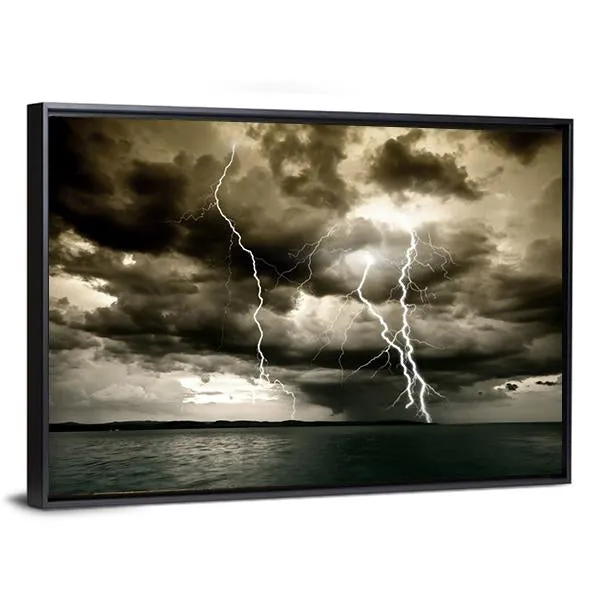 Big Thunderbolt Canvas Wall Art