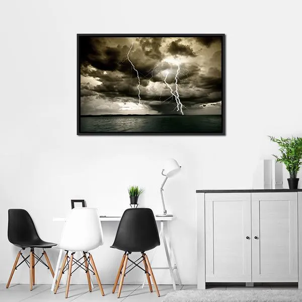 Big Thunderbolt Canvas Wall Art