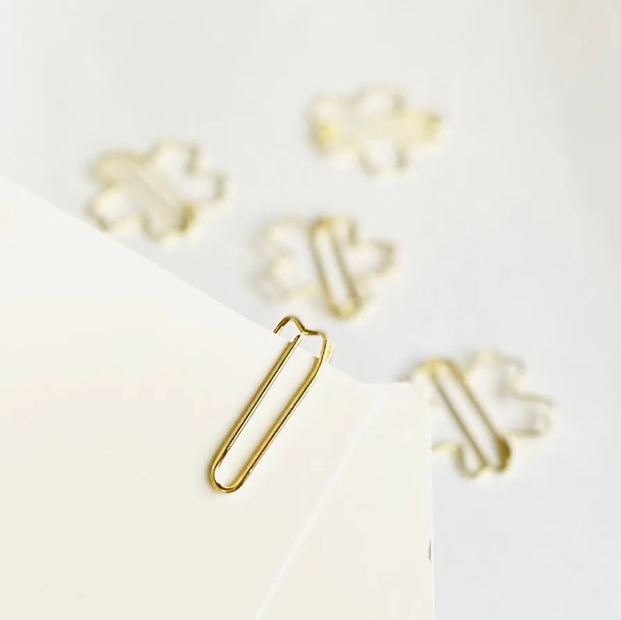 Binder Clips - Gold -Set of 6