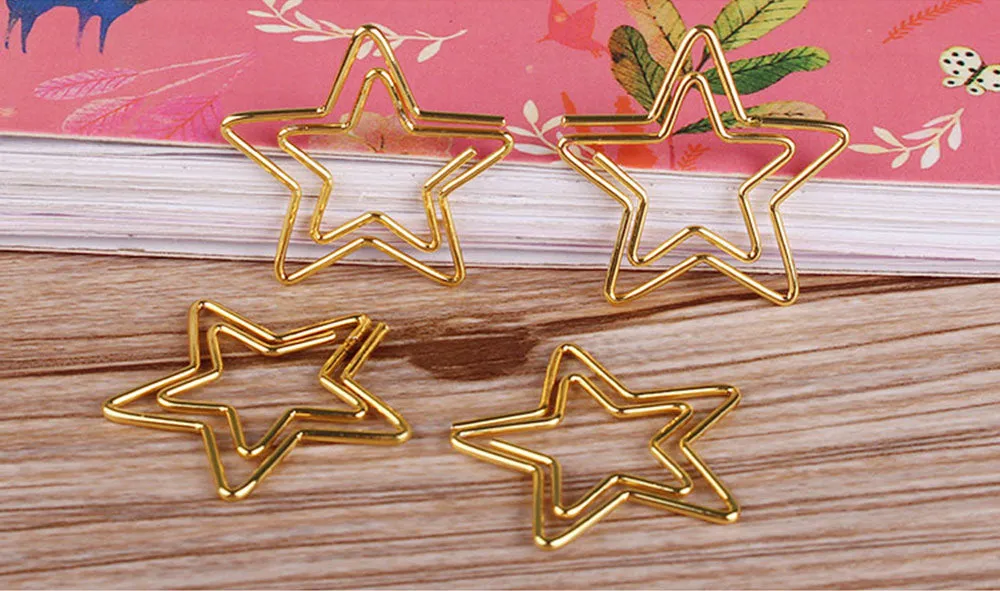 Binder Clips - Gold -Set of 6