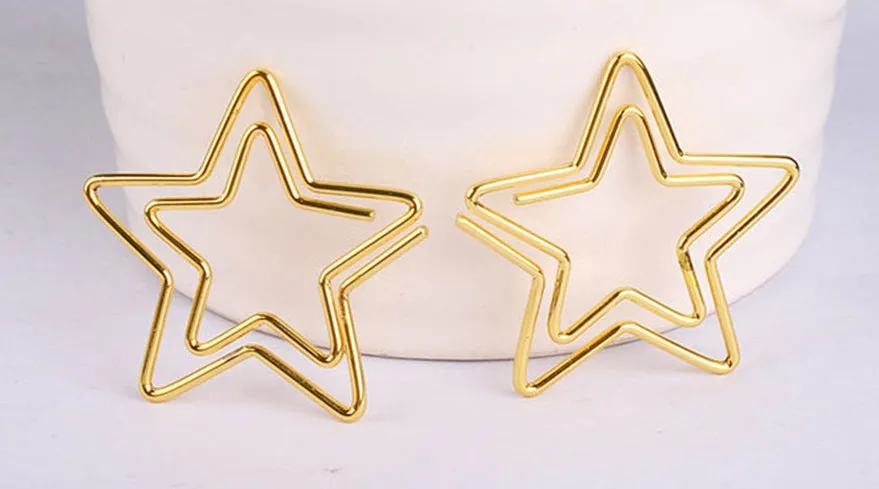 Binder Clips - Gold -Set of 6