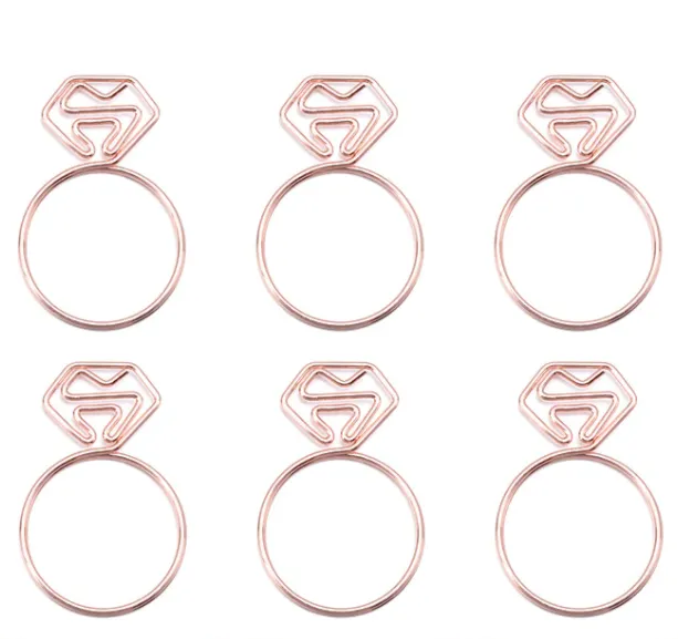 Binder Clips - Rose Gold  Set of 6