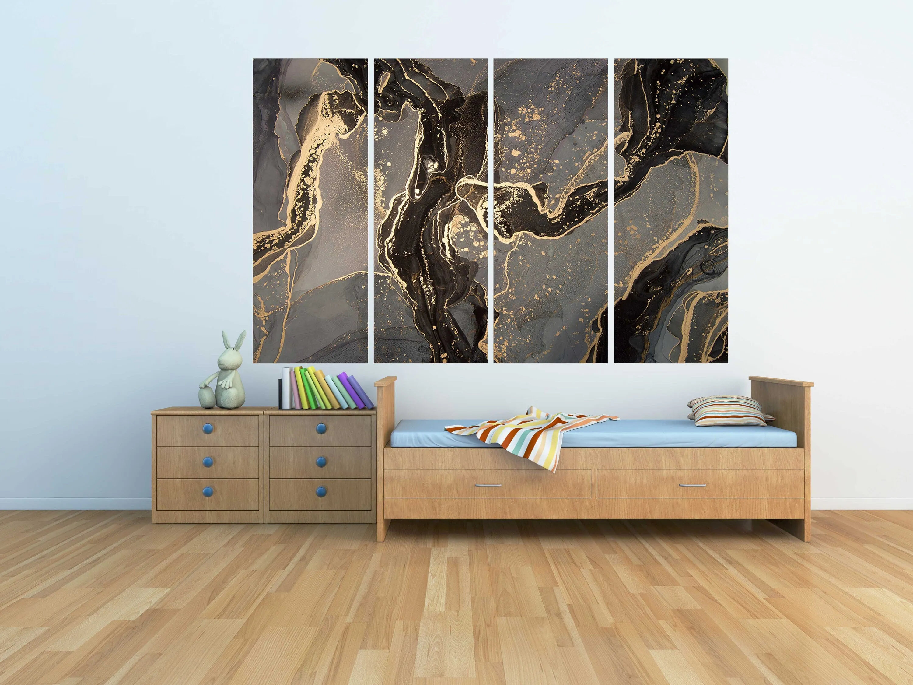 Black and gold marble wall art set Grey marble wall art Exclusive popular marble art Gold grey wall art Modern abstract art