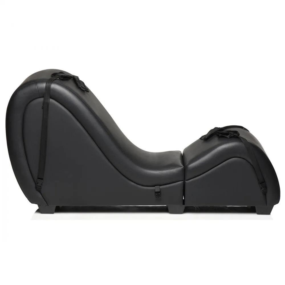 Black Kinky Couch Sex Chaise with Love Pillows