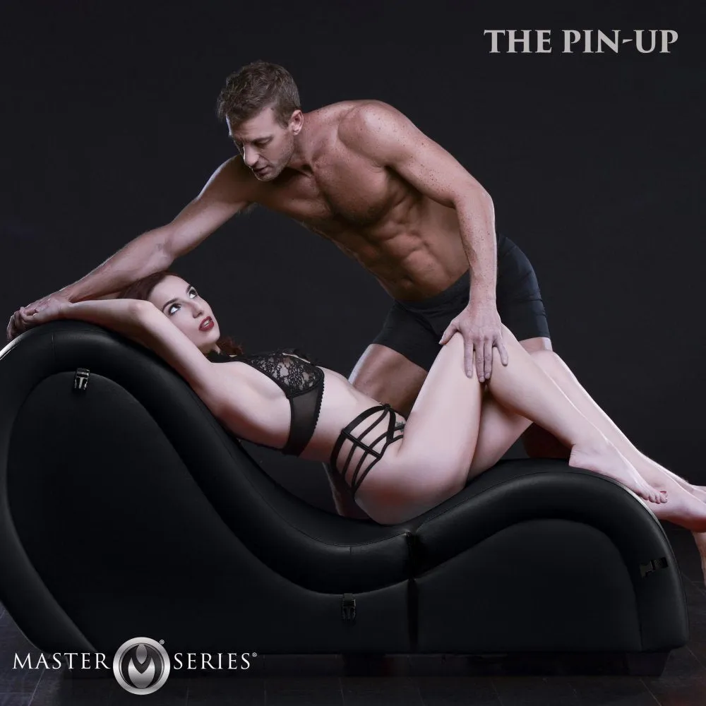 Black Kinky Couch Sex Chaise with Love Pillows