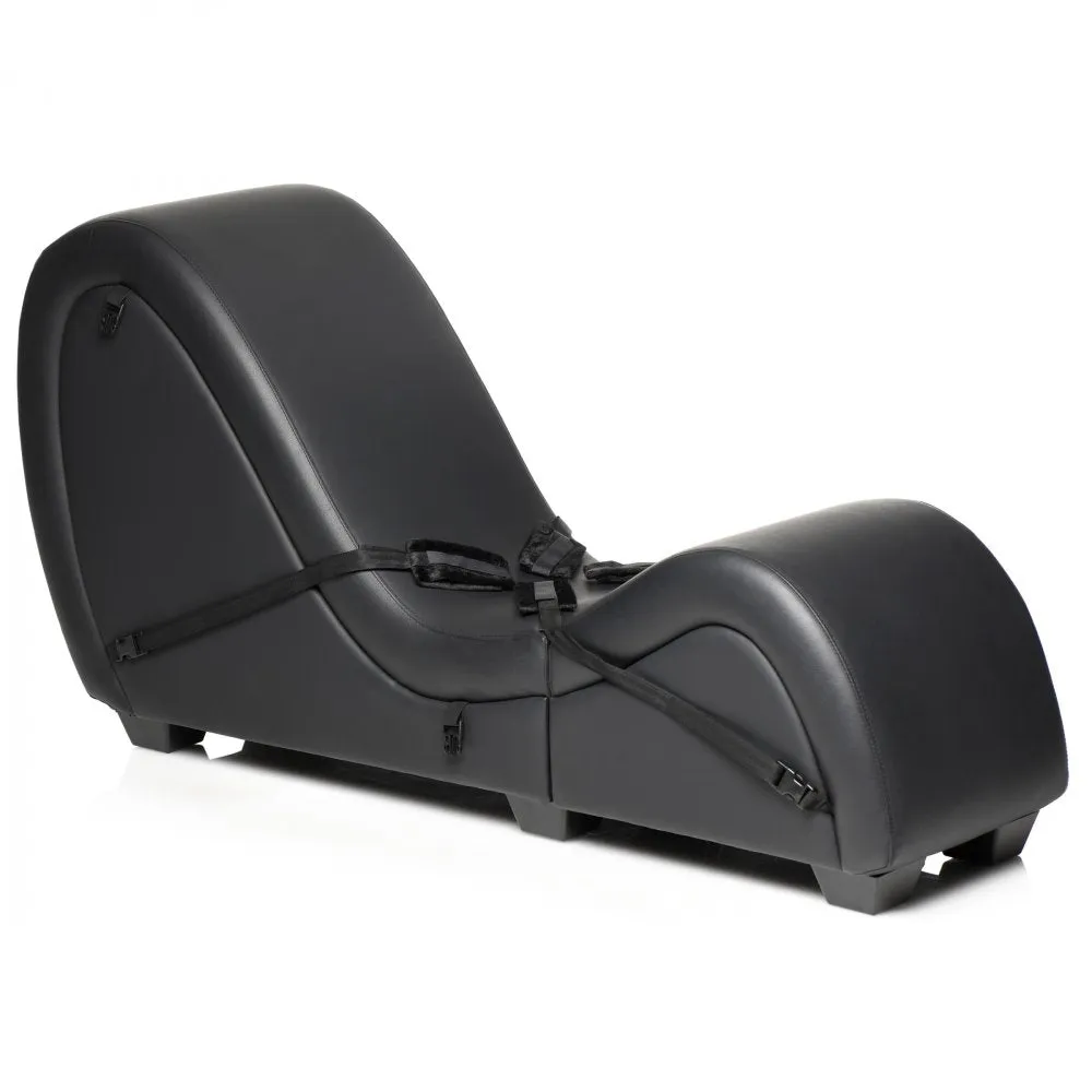 Black Kinky Couch Sex Chaise with Love Pillows