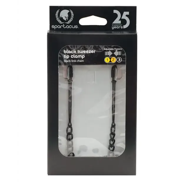 Black Tweezer Clamp W/link Chain