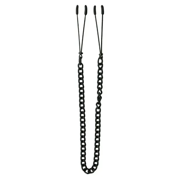 Black Tweezer Clamp W/link Chain