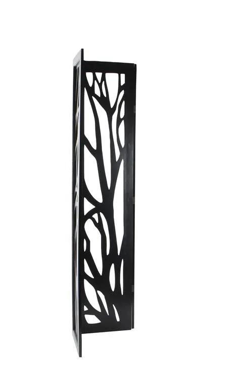 BLACK WOOD ECLECTIC ROOM DIVIDER SCREEN