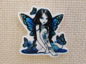 Blue Butterfly Fairy Needle Minder, Cover Minder, Magnet