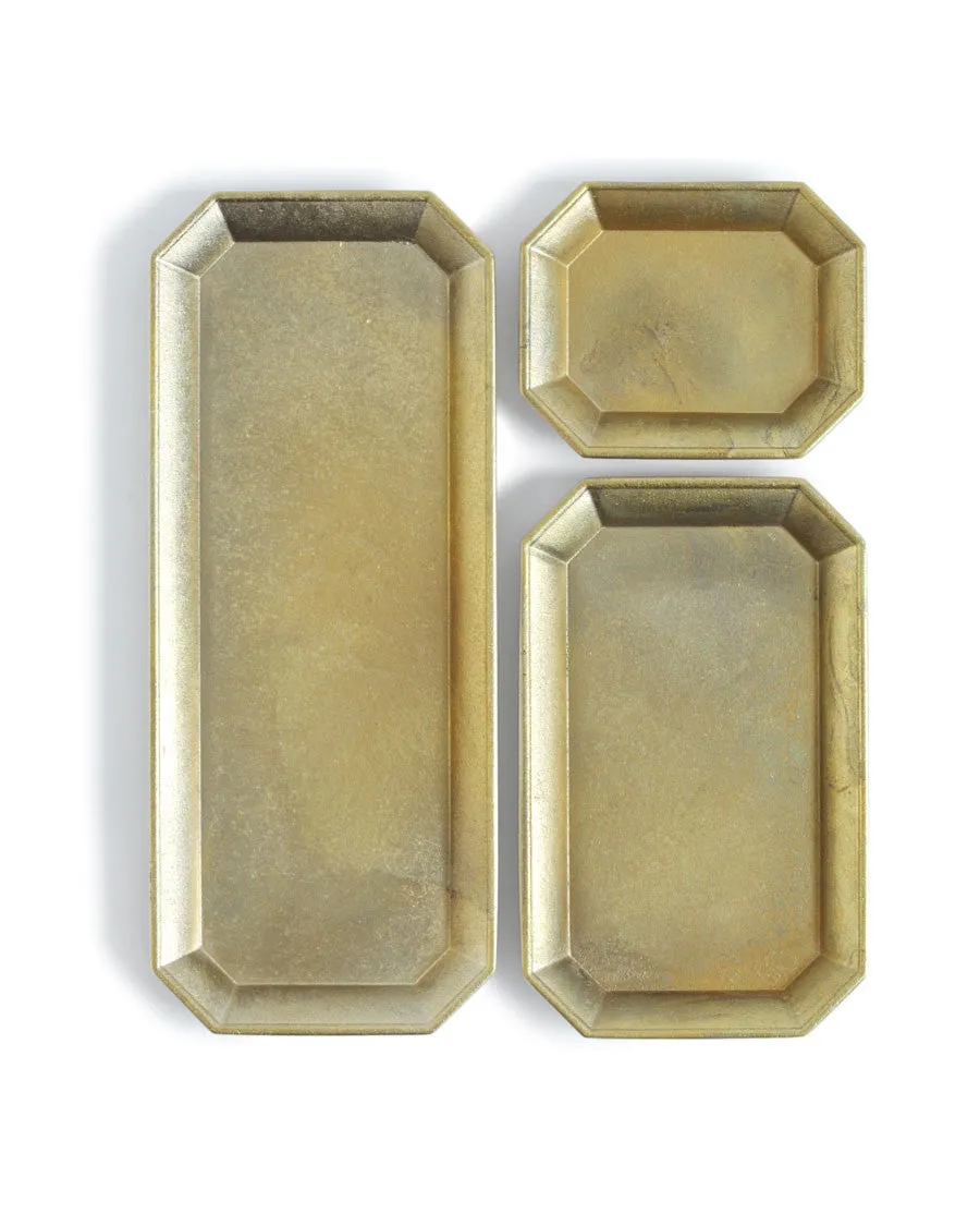 Brass Stationary Tray Set