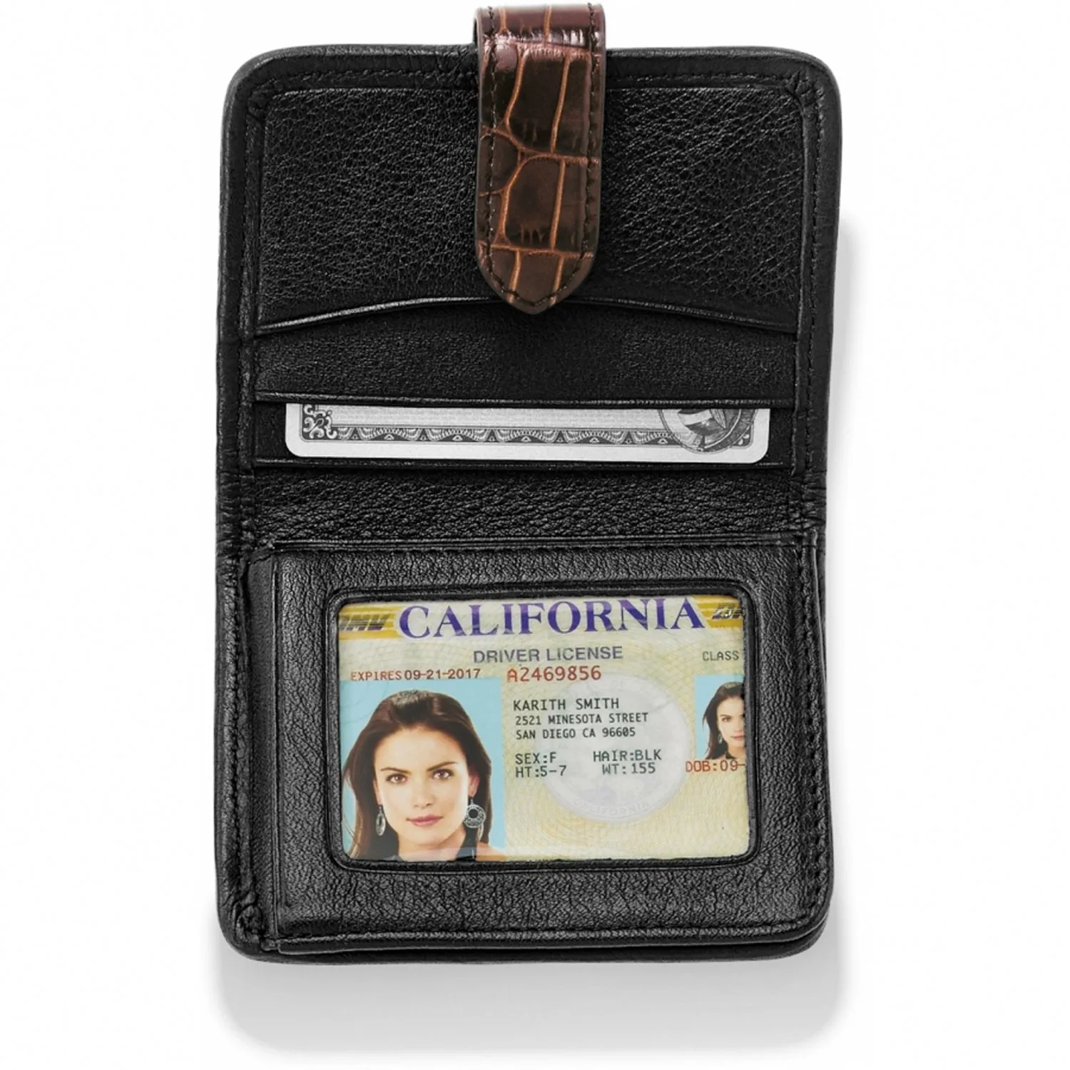 Brighton Bellissimo Black-Chocolate Heart Small Wallet