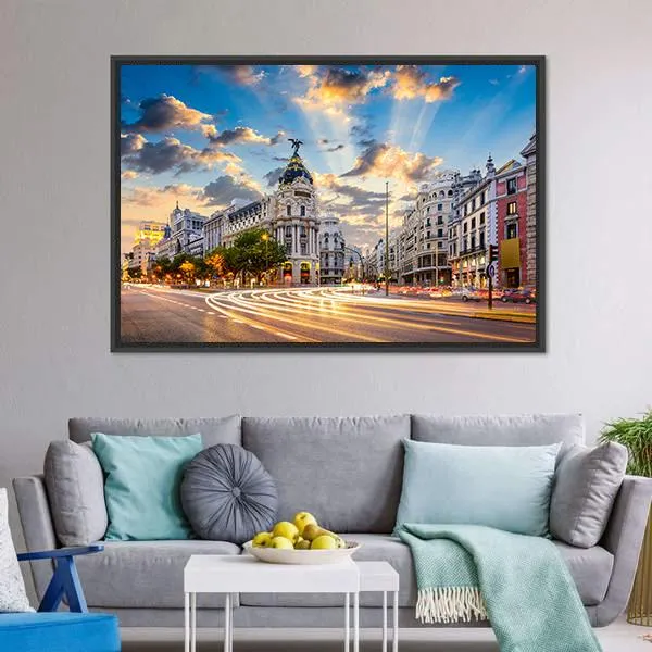 Calle De Alcala Canvas Wall Art