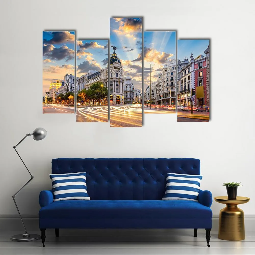 Calle De Alcala Canvas Wall Art